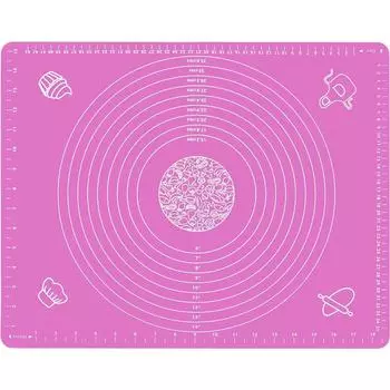 1шт силиконовый коврик для выпечки для раскатывания теста с мерками антипригарные и нескользящие кухонные принадлежности