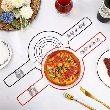 1шт силиконовый коврик для выпечки с длинной ручкой, антипригарный коврик для замешивания хлеба, коврик для переноса теста, принадлежности для выпечки, кухонный инструмент для приготовления пищи чёрный