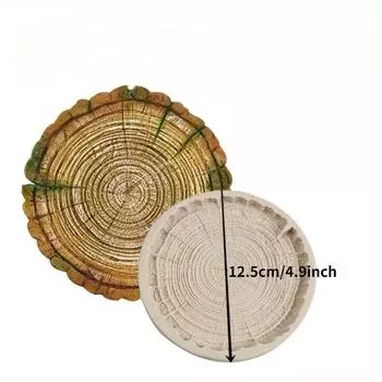 1шт силиконовый пень кристалл капля клей форма DIY форма гипс ручная рамка для колец деревьев сахарный торт розовый