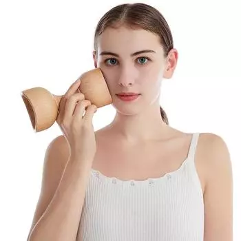 1шт скребковый массажер из бука, деревянная массажная чаша Гуаша для косметического меридианного углубления, расслабляющий массажер для тела для здоровья