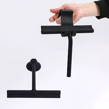 1шт скребок для мытья стекол скребок для душа стеклоочиститель силиконовый скребок чёрный