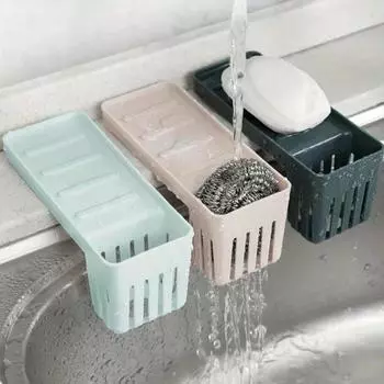 1шт. Сливная стойка, многофункциональный держатель для слива раковины с присоской, прочный пластиковый держатель для слива губки, для кухни и ванной комнаты темно-синий