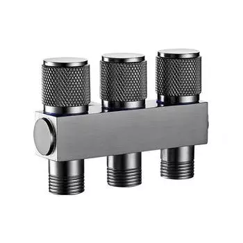 1шт сливной кран один в три выхода угловой клапан латунный 3-ходовой/4-ходовой водонагреватель туалет многофункциональный кран резьба G1/2