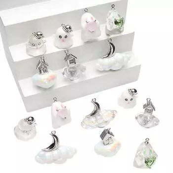 1шт смоляные бусины подвеска из сплава для изготовления ювелирных изделий своими руками 20x26mm 1pc