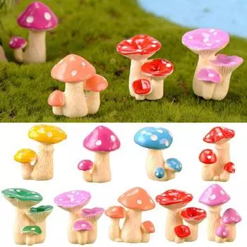 1шт смолы милый мультфильм грибной сад бонсай миниатюрный пейзаж ремесла декор 10#