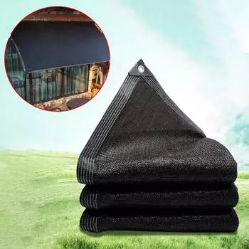 1шт солнцезащитный парусный тент для затенения садовый солнцезащитный тент для растений солнцезащитный чехол черный солнцезащитный сетчатый тент навес 2*2m
