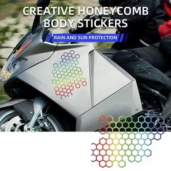 1шт сотовые наклейки на шлем наклейки на мотоцикл наклейки для автостайлинг кузова украшения автомобиля наклейки на заднее лобовое стекло разноцветный