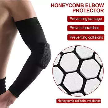 1шт сотовый анти-столкновительный профессиональный локоть колено защита вентиляционные спортивные ленты высокоэластичные давление анти-падение S