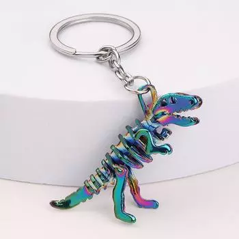 1шт сплав красочный скелет динозавр брелок праздничный подарок кулон брелок