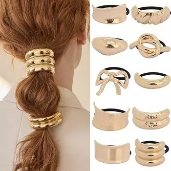 1шт сплав повязка для волос Европа и США головной убор веревка повязка для волос высокочувствительные аксессуары для волос нерегулярные многостильные