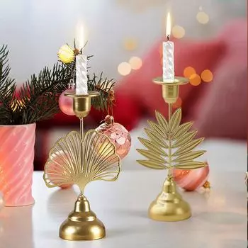 1шт старинный золотой железный подсвечник романтическое украшение стола