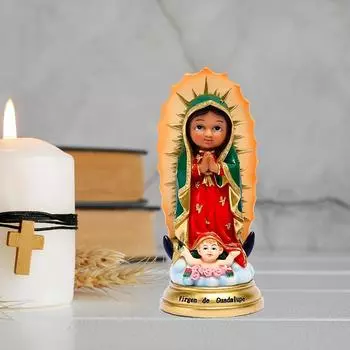 1шт статуэтка из смолы религиозная коллекционная фигурка расписанная вручную деталь католическая икона матери для украшения рабочего стола, идеально подходит для Рождества, Дня матери разноцветный