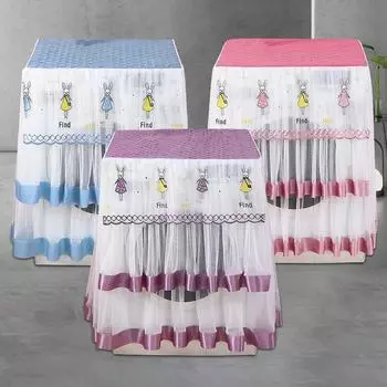 1шт стиральная машина чехол вышивка защита полотенце товары для дома барабанного типа стиральная машина дышащий полиэстер кружево