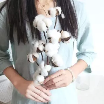 1шт сушеный поддельный цветок хлопка искусственное растение цветочная ветка вечерние домашний декор