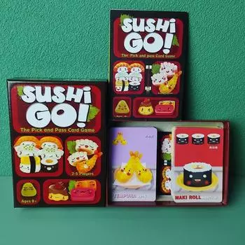 1шт Sushi Go Игровая карта для семейного сбора, веселая карточная игра, настольные игры для вечеринок