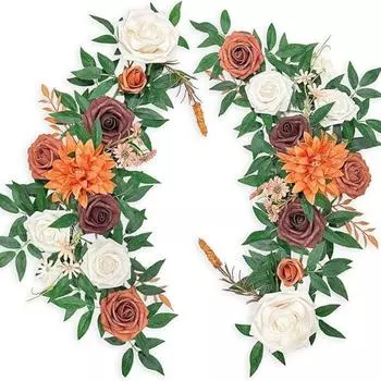 1шт свадебные украшения для прохода, искусственные цветы, гирлянды, центральные элементы, свадебная цветочная композиция для стульев с приветственным знаком, цветочный декор белый