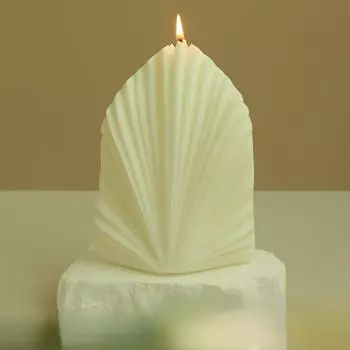 1шт. Свеча в форме пальмового листа из соевого воска, художественная свеча, 3D-свеча, декоративная свеча в стиле минимализма, креативные подарки и предметы домашнего декора (большой)