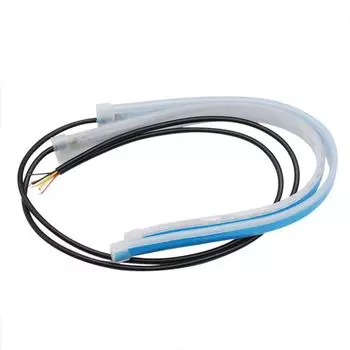 1шт светодиодные дневные ходовые огни внешний ультратонкий световод полоса двойной цвет