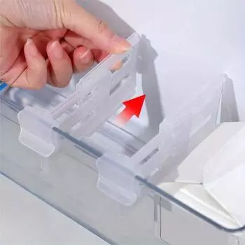 1шт. Телескопическая перегородка для холодильника, боковая дверь, разделитель ящиков, органайзер, разделитель