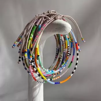 1шт. Тонкие рисовые бусины, браслет, бисер, Европа и США, много стилей и многоцветный