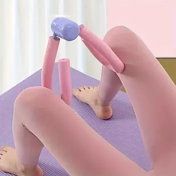 1шт Тренажер для мышц тазового дна, Тренажер для бедер, Для послеродового восстановления, Коррекция фигуры, Тренировка ног и ягодиц розовый