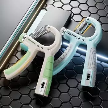 1шт. Тренажер для укрепления хвата, регулируемое сопротивление для сжимания рук, усилитель хвата для наращивания мышечной массы и восстановления после травм чёрный