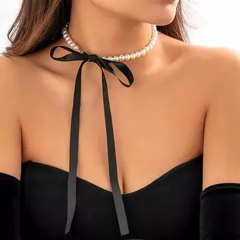 1шт трендовый изысканный искусственный жемчуг лента чокер французский стиль вечерние украшения свадебное ожерелье