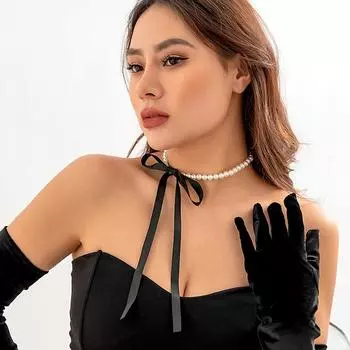 1шт трендовый изысканный искусственный жемчуг лента чокер французский стиль вечерние украшения свадебное ожерелье