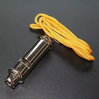 1шт тренировочный судейский металлический свисток с шейной цепочкой для уличного спорта с мячом 1PCS