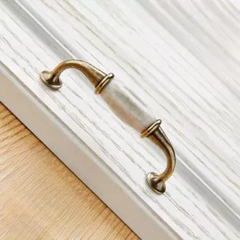 1шт трещина дизайн французский стиль керамика антикварные ручки для шкафа дверные ручки мебельная фурнитура ручка для шкафа ящик шкафа тянуть