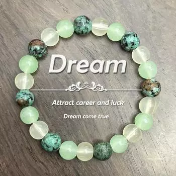 1шт/Тройной счастливый браслет 8 мм круглый камень бисерный браслет ювелирные изделия подарок