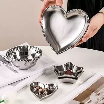 1шт туалетный столик многофункциональный подвесной столик для сережек товары для дома ювелирные изделия витрина пластины креативный керамический поднос ювелирные изделия стенд