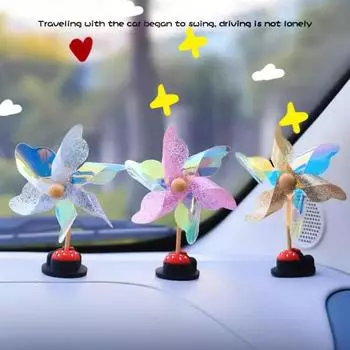 1шт. Украшения для салона автомобиля, вращающаяся маленькая ветряная мельница, креативные украшения, маленькие украшения, украшения для центральной консоли салона