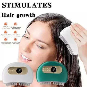 1шт умная электрическая массажная расческа, многофункциональный меридианный выскабливающий массажер для подарков, профессиональная щетка для массажа головы белый