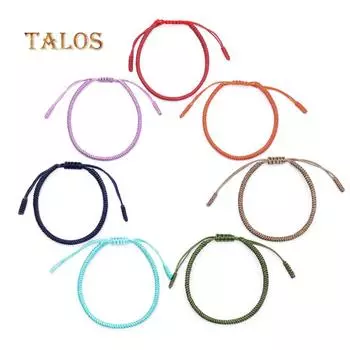 1шт унисекс модные ювелирные изделия подарок удачи ручной работы плетеный браслет из веревки браслеты оранжевый