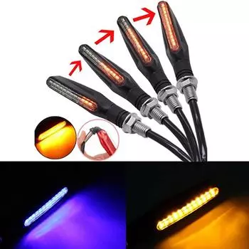 1шт универсальный плавный мотоцикл светодиодный индикатор указателя поворота жёлтый