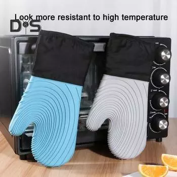 1шт устойчивая к царапинам перчатка для духовки износостойкая практичная кухонная защитная перчатка для приготовления пищи серый