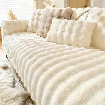 1шт утолщенный плюшевый чехол для дивана с изображением кролика, супер мягкий теплый коврик для дивана, полотенце, нескользящий универсальный чехол для дивана, подушка для дивана, подушка для дома 1pc 30x50 pillowcase