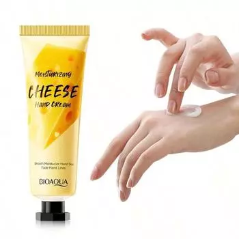 1шт Увлажняющий крем для рук «Сыр» 50г 50g жёлтый