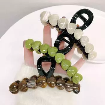 1шт уксусная кислота любовь большой зажим аксессуары для волос краб зажим для ванны модный головной убор для девочек зелёный