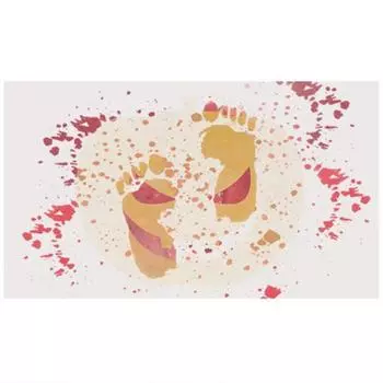 1шт. Внутреннее украшение для Хэллоуина, ванная комната, нескользящий коврик, меняющий цвет, кровавый