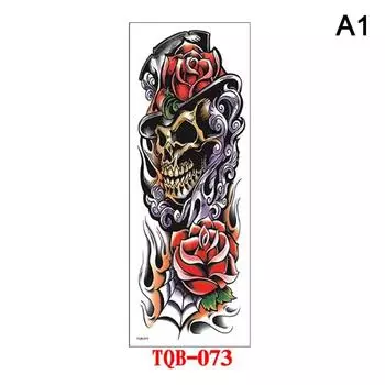 1шт. Водонепроницаемая наклейка-татуировка на всю руку