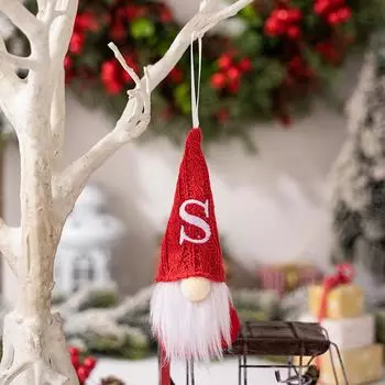 1шт. Вышитая буквами вязаная шапка безликая кукла подвески длиннобородые куклы-гномы