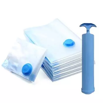 1шт вакуумный компрессионный мешок прозрачный органайзер для одежды сумка для хранения откачки утолщенный вакуумный мешок для одеяла бытовой