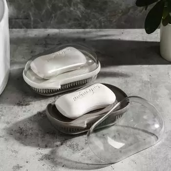 1шт ванная комната двухслойная мыльница с щетками многофункциональная чистящая щетка держатель для мыла с дренажем поддон для хранения мыла в сухом состоянии чёрный