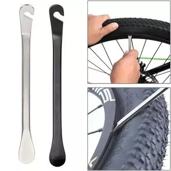 1шт велосипедная монтировка для покрышек, сделанная из металла, внешняя монтировка для покрышек, монтировка для покрышек, инструмент для снятия покрышек MTB серебряный