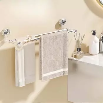 1шт. вешалка для полотенец без отверстий, настенная полка для ванной комнаты, полка для хранения вещей в ванной комнате, настенный держатель для полотенец, держатель для банных полотенец 49cm
