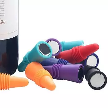 1шт винные пробки для винных бутылок, силиконовые пробки для вина и пробки для бутылок с напитками синий