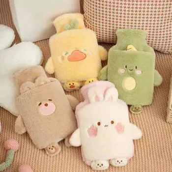 1шт водонаполняющий грелка для живота студенческий компресс живот милый съемный мешок для горячей воды водонагреватель 1000ml жёлтый