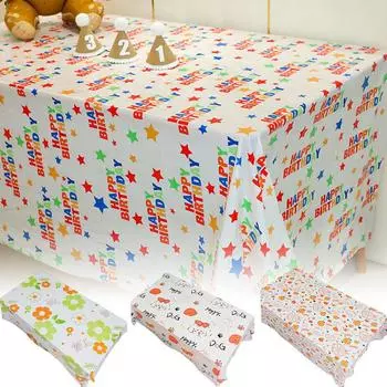 1шт водонепроницаемая прямоугольная пластиковая скатерть для вечеринки по случаю дня рождения и детского душа